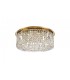 65cm Round Flush Chandelier, 8 Light E14, Gold, Crystal - 3