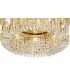 65cm Round Flush Chandelier, 8 Light E14, Gold, Crystal - 9