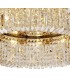 80cm Round Flush Chandelier, 12 Light E14, Gold, Crystal - 9