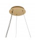 Cylindrical 60cm Ceiling Pendant Chandelier, 8 Light E14, Gold, Crystal - 5