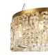Cylindrical 60cm Ceiling Pendant Chandelier, 8 Light E14, Gold, Crystal - 6