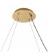 Cylindrical 80cm Ceiling Pendant Chandelier, 12 Light E14, Gold, Crystal - 7