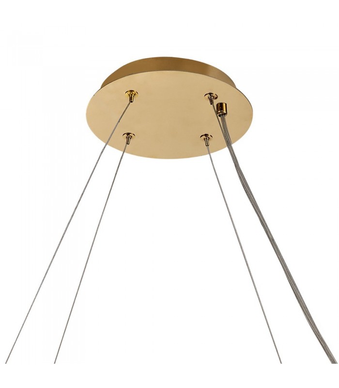Cylindrical 80cm Ceiling Pendant Chandelier, 12 Light E14, Gold, Crystal - 7
