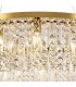 Cylindrical 80cm Ceiling Pendant Chandelier, 12 Light E14, Gold, Crystal - 9