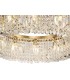 Cylindrical 80cm Ceiling Pendant Chandelier, 12 Light E14, Gold, Crystal - 11