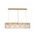 102x9cm Rectangular Ceiling Pendant Chandelier, 5 Light E14, Gold, Crystal - 1