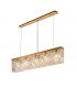 102x9cm Rectangular Ceiling Pendant Chandelier, 5 Light E14, Gold, Crystal - 4