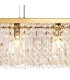 102x9cm Rectangular Ceiling Pendant Chandelier, 5 Light E14, Gold, Crystal - 9