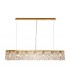 138x9cm Rectangular Ceiling Pendant Chandelier, 7 Light E14, Gold, Crystal - 1