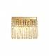 29x13cm Rectangular Small Wall Lamp, 2 Light E14, Gold, Crystal - 1