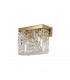29x13cm Rectangular Small Wall Lamp, 2 Light E14, Gold, Crystal - 5