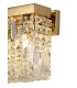 29x13cm Rectangular Small Wall Lamp, 2 Light E14, Gold, Crystal - 6