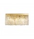 50x24cm Rectangular Large Wall Lamp, 3 Light E14, Gold, Crystal - 1