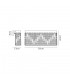50x24cm Rectangular Large Wall Lamp, 3 Light E14, Gold, Crystal - 2