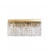 50x24cm Rectangular Large Wall Lamp, 3 Light E14, Gold, Crystal - 3