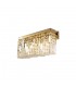 50x24cm Rectangular Large Wall Lamp, 3 Light E14, Gold, Crystal - 4