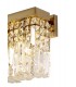 50x24cm Rectangular Large Wall Lamp, 3 Light E14, Gold, Crystal - 6