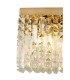 50x24cm Rectangular Large Wall Lamp, 3 Light E14, Gold, Crystal - 7