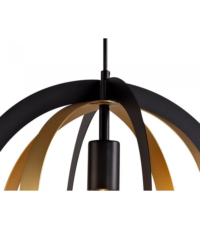 Ceiling Pendant, 1 x E27, Black, Satin Gold - 8