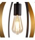 Ceiling Pendant, 1 x E27, Black, Satin Gold - 10