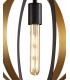 Ceiling Pendant, 1 x E27, Black, Satin Gold - 11