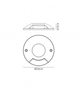 Inground Driveover 1 Light, 1 x 6W LED, 3000K, 165lm, IP67, IK10, Anthracite - 2