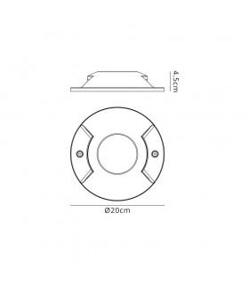 Inground Driveover 2 Light, 2 x 6W LED, 3000K, 236lm, IP67, IK10, Anthracite - 2
