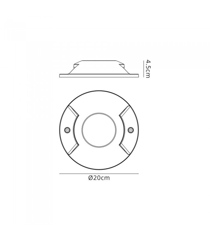Inground Driveover 2 Light, 2 x 6W LED, 3000K, 236lm, IP67, IK10, Anthracite - 2