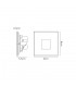 Recessed Square Wall Lamp, 1 x 1.8W LED, 3000K, 70lm, IP65, Black - 2