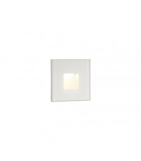 Recessed Square Wall Lamp, 1 x 1.8W LED, 3000K, 70lm, IP65, White - 1
