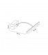 Small 1 Arm Wall Lamp, Picture Light, 1 x 6W LED, 3000K, 470lm, Satin Nickel - 2