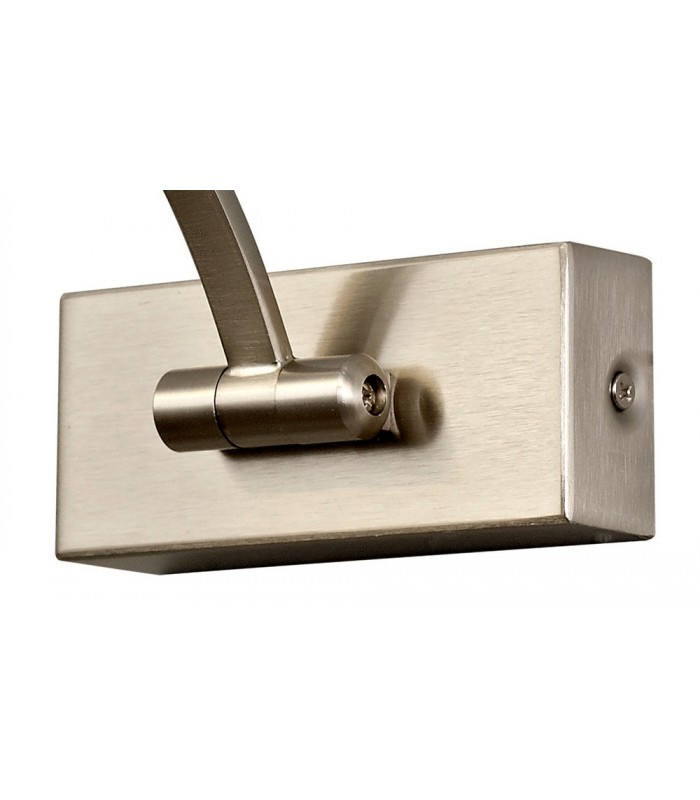 Small 1 Arm Wall Lamp, Picture Light, 1 x 6W LED, 3000K, 470lm, Satin Nickel - 4