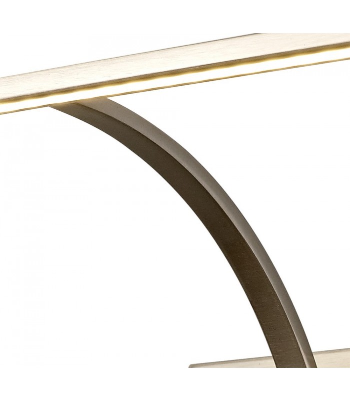 Small 1 Arm Wall Lamp, Picture Light, 1 x 6W LED, 3000K, 470lm, Satin Nickel - 7