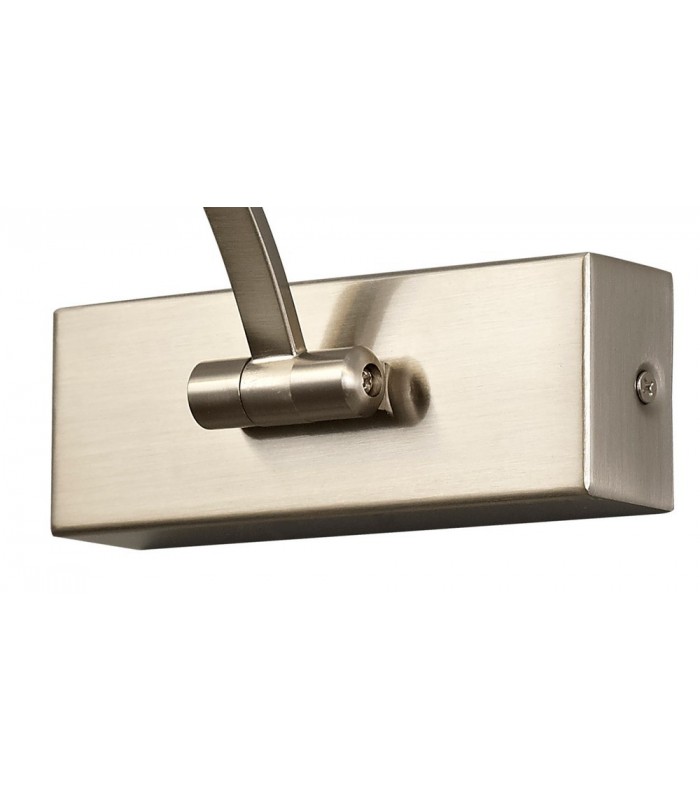Large 1 Arm Wall Lamp, Picture Light, 1 x 10W LED, 3000K, 850lm, Satin Nickel - 4