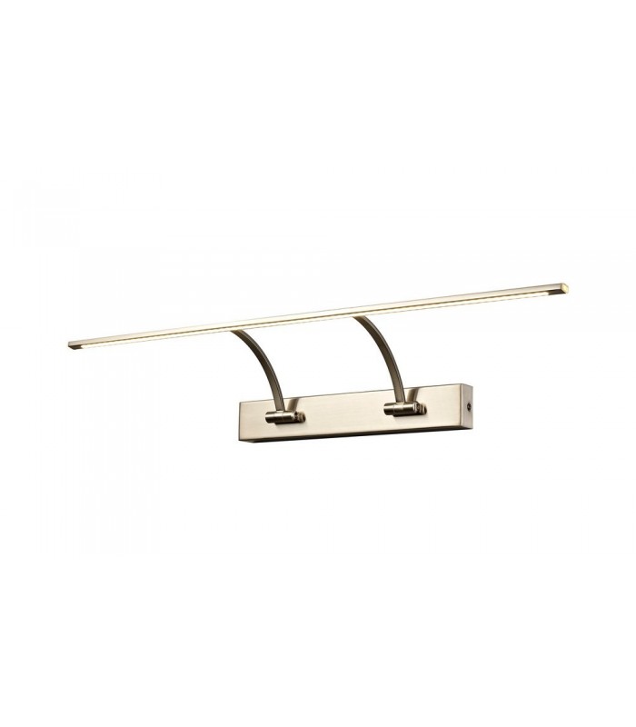 Small 2 Arm Wall Lamp, Picture Light, 1 x 14W LED, 3000K, 1070lm, Satin Nickel - 1