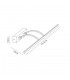 Small 2 Arm Wall Lamp, Picture Light, 1 x 14W LED, 3000K, 1070lm, Satin Nickel - 2