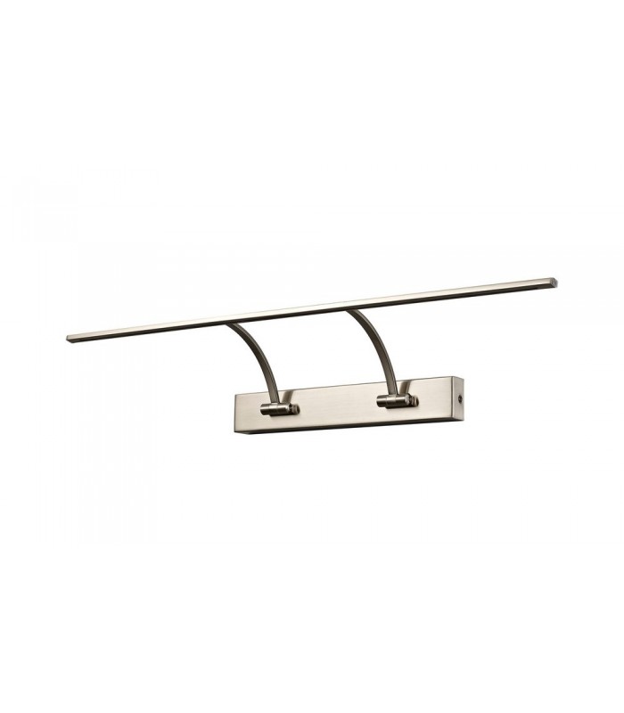 Small 2 Arm Wall Lamp, Picture Light, 1 x 14W LED, 3000K, 1070lm, Satin Nickel - 3