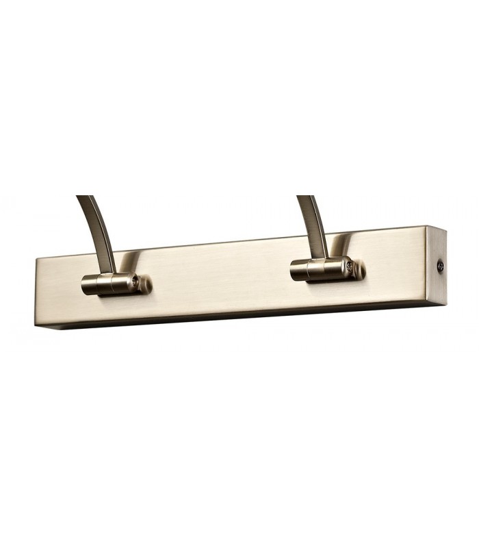 Small 2 Arm Wall Lamp, Picture Light, 1 x 14W LED, 3000K, 1070lm, Satin Nickel - 4