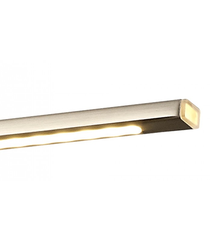 Small 2 Arm Wall Lamp, Picture Light, 1 x 14W LED, 3000K, 1070lm, Satin Nickel - 9