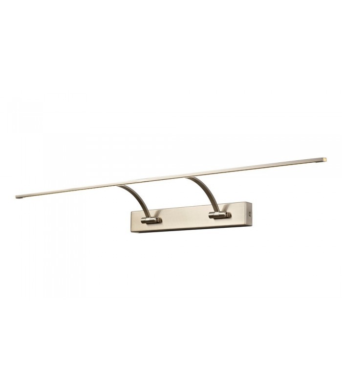 Large 2 Arm Wall Lamp, Picture Light, 1 x 16W LED, 3000K, 1200lm, Satin Nickel - 1