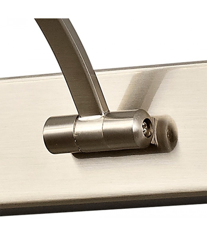 Large 2 Arm Wall Lamp, Picture Light, 1 x 16W LED, 3000K, 1200lm, Satin Nickel - 6