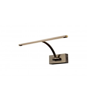 Small 1 Arm Wall Lamp, Picture Light, 1 x 6W LED, 3000K, 470lm, Bronze - 1
