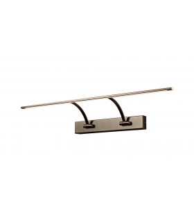 Small 2 Arm Wall Lamp, Picture Light, 1 x 14W LED, 3000K, 1070lm, Bronze - 1