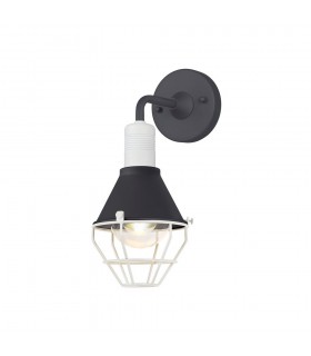 Wall Lamp, 1 Light E27, IP65, Anthracite, Matt White - 1