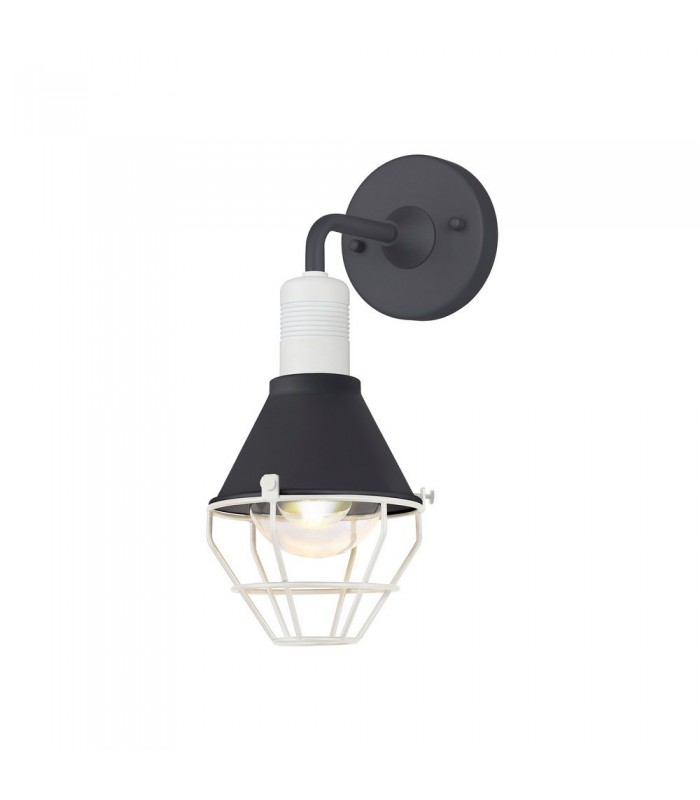 Wall Lamp, 1 Light E27, IP65, Anthracite, Matt White - 1