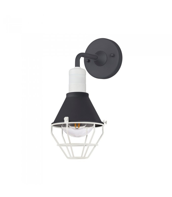 Wall Lamp, 1 Light E27, IP65, Anthracite, Matt White - 3
