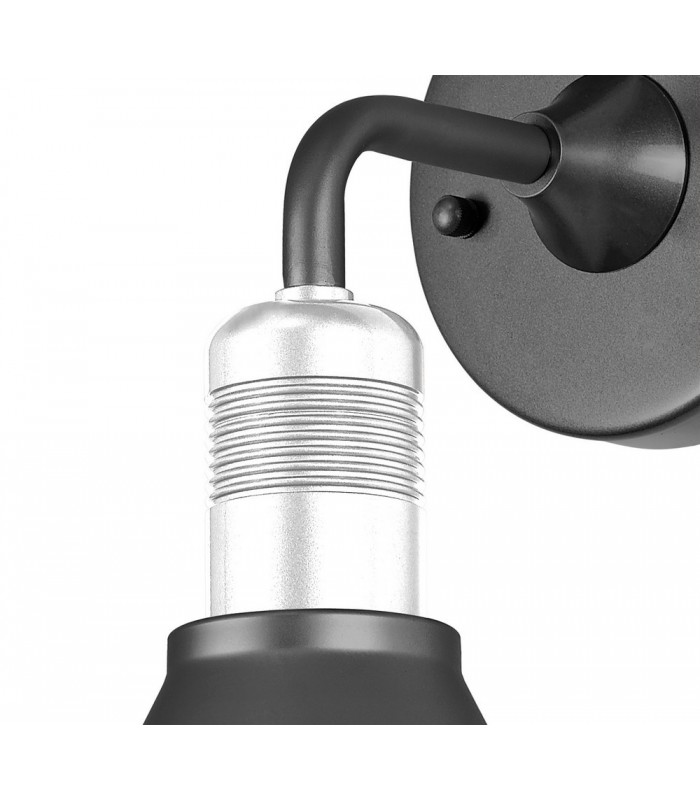 Wall Lamp, 1 Light E27, IP65, Anthracite, Matt White - 5