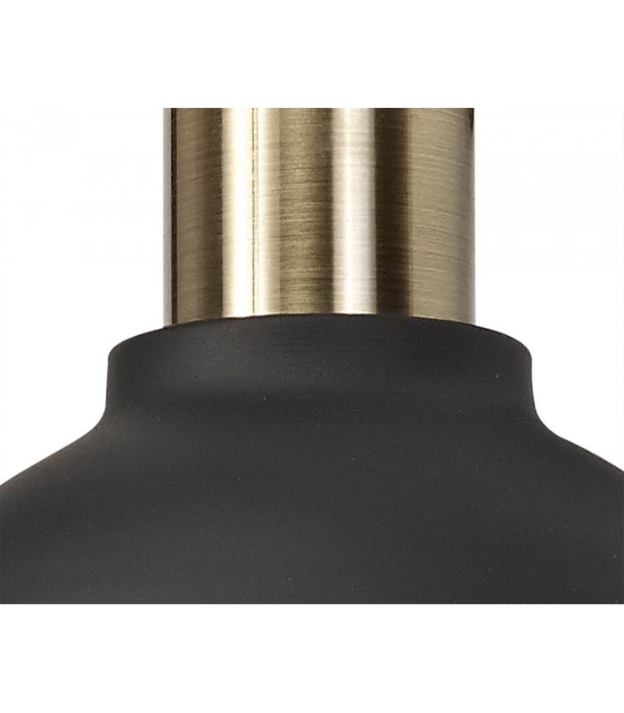 Wall Lamp, 1 Light E27, IP65, Matt Black, Brushed Bronze - 6
