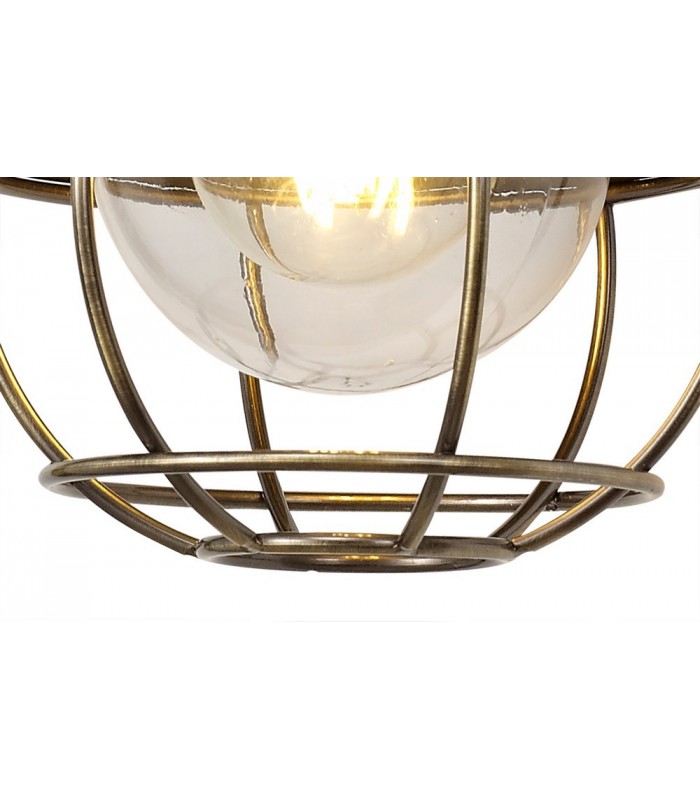 Wall Lamp, 1 Light E27, IP65, Matt Black, Brushed Bronze - 9