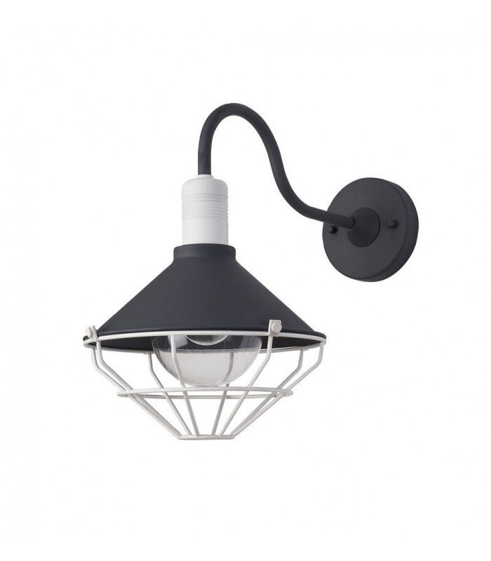 Wall Lamp, 1 Light E27, IP65, Anthracite, Matt White - 3